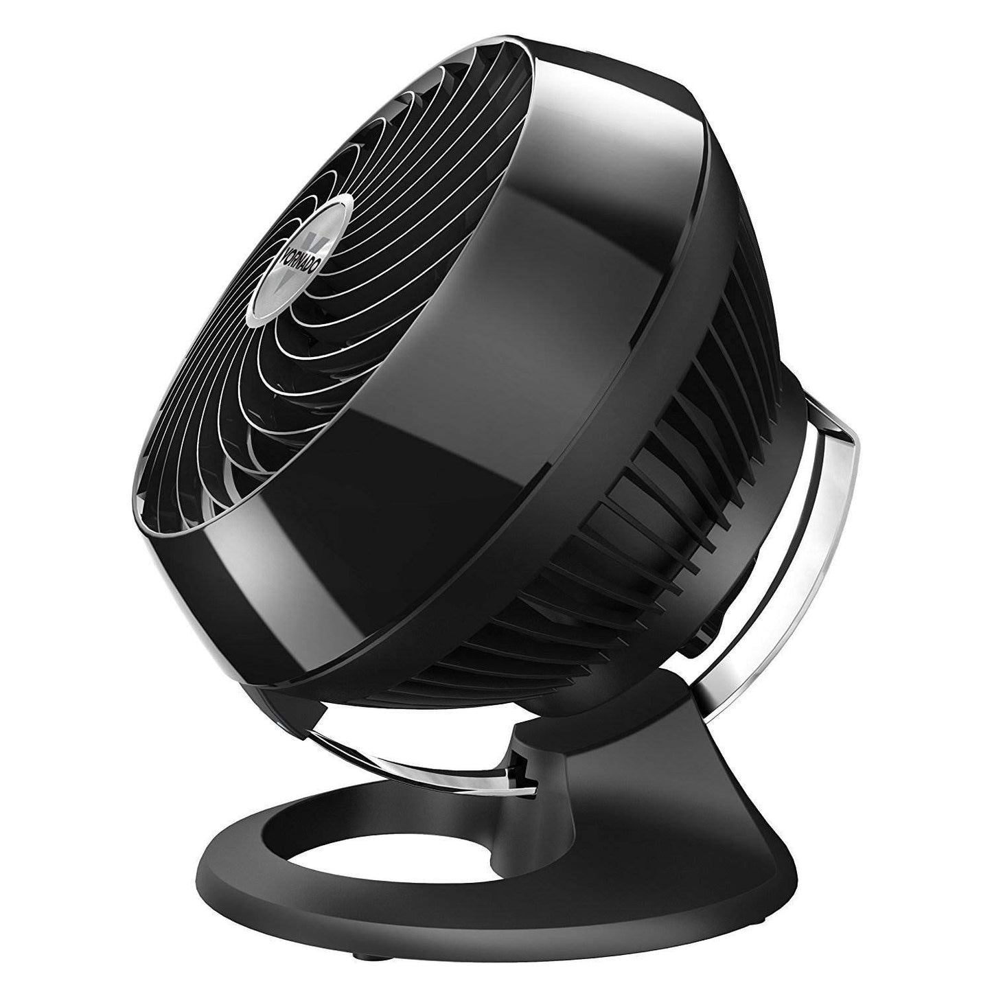 Vornado 460 Small Desk Fan with 3 Speed Settings, Adjustable Tilt Chrome Glide Bar, for Bedroom, Office, Home, Air Circulation up to 70 Feet, Quiet