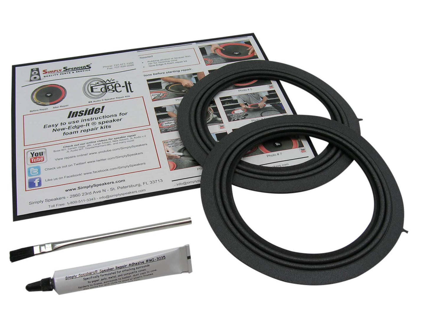 Simply Speakers 7 Inch Foam Speaker Repair Kit Compatible with Toyota Sequoia, Tundra JBL FSK-7M-Toyota (Pair)