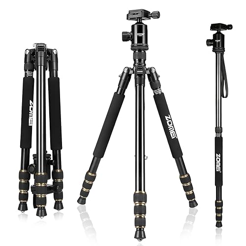 ZOMEI Z688 Travel Camera Tripod Aluminum Alloy Portable Monopod with Ball Head ann Carrying Bag for Canon Nikon Sony DSLR Camera