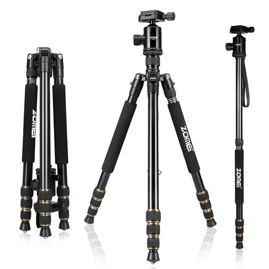 ZOMEI Z688 Travel Camera Tripod Aluminum Alloy Portable Monopod with Ball Head ann Carrying Bag for Canon Nikon Sony DSLR Camera