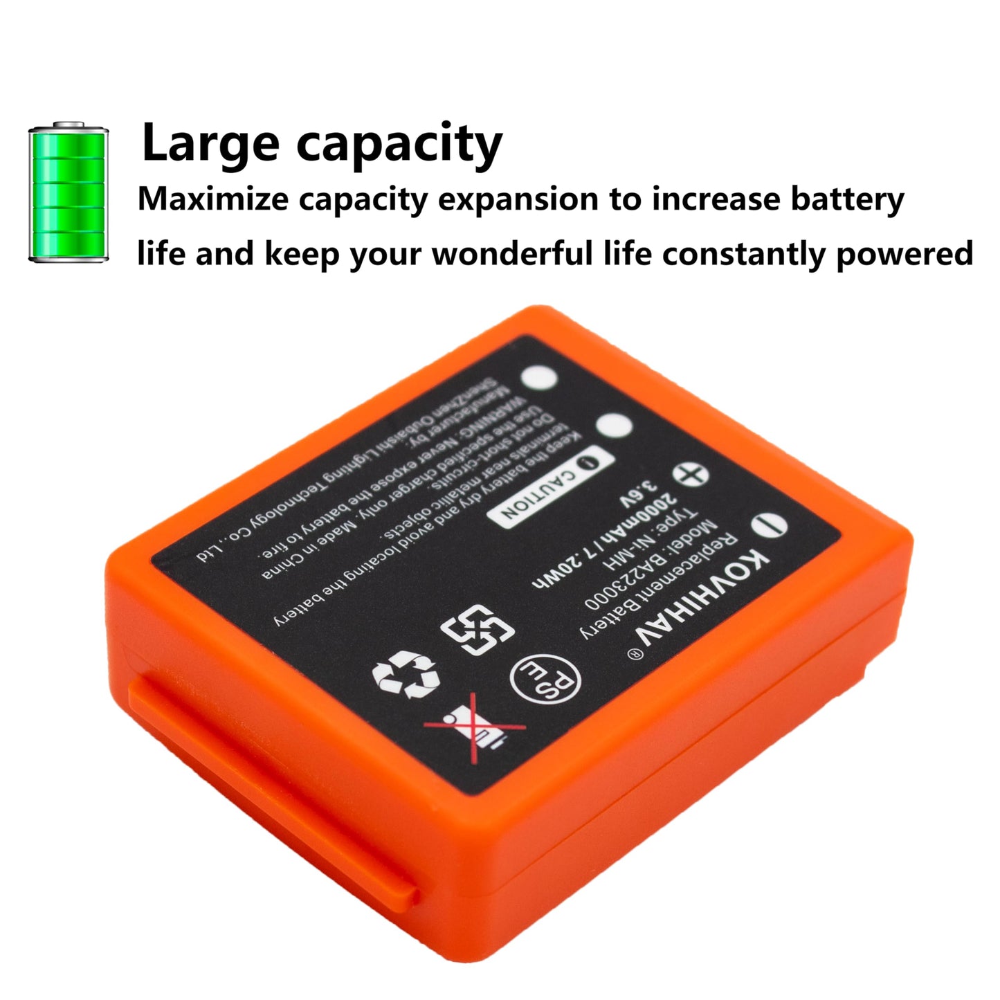 Replacement Battery for HBC Radiomatic Quadrix Keynote Patrol D Micron 4 Micron 5 Micron 6 Micron 7 Linus 4 Vector Pro,fit BA223000 BA223030…