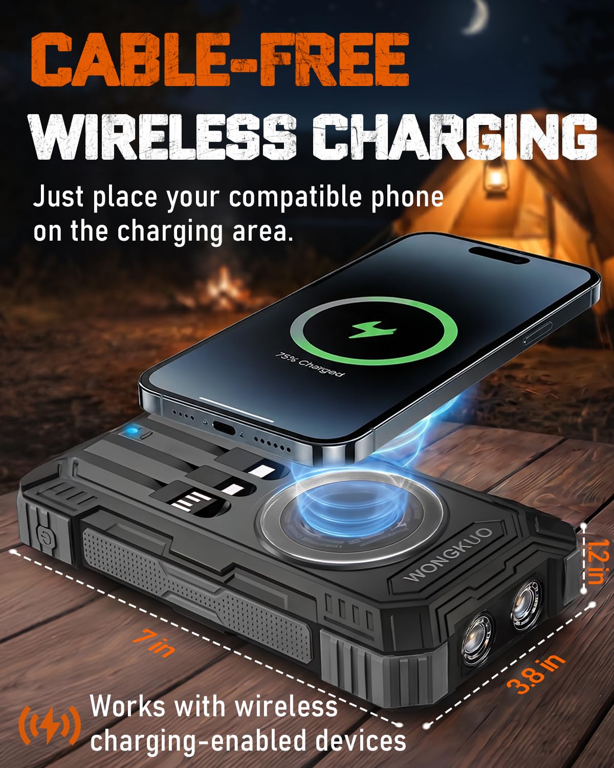 Solar Charger Power Bank - 49800mAh QC3.0 Fast Charging Portable Charger