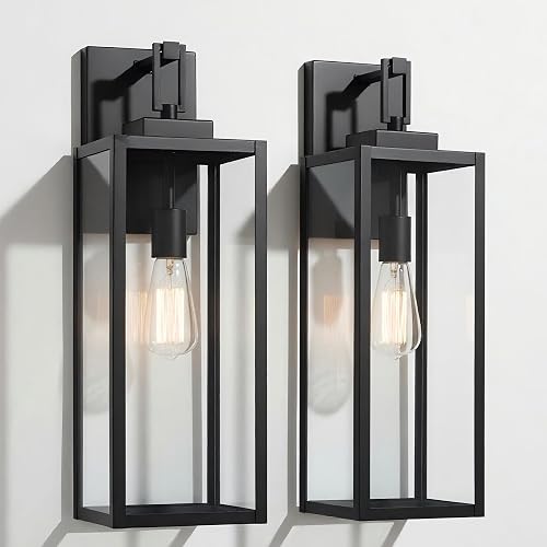 Faymart lighting 2 Pack 22" Large Size Outdoor Wall Sconce,22 Inch Outdoor Wall Lantern Light for Garage Porch Light Extra Large Exterior Light