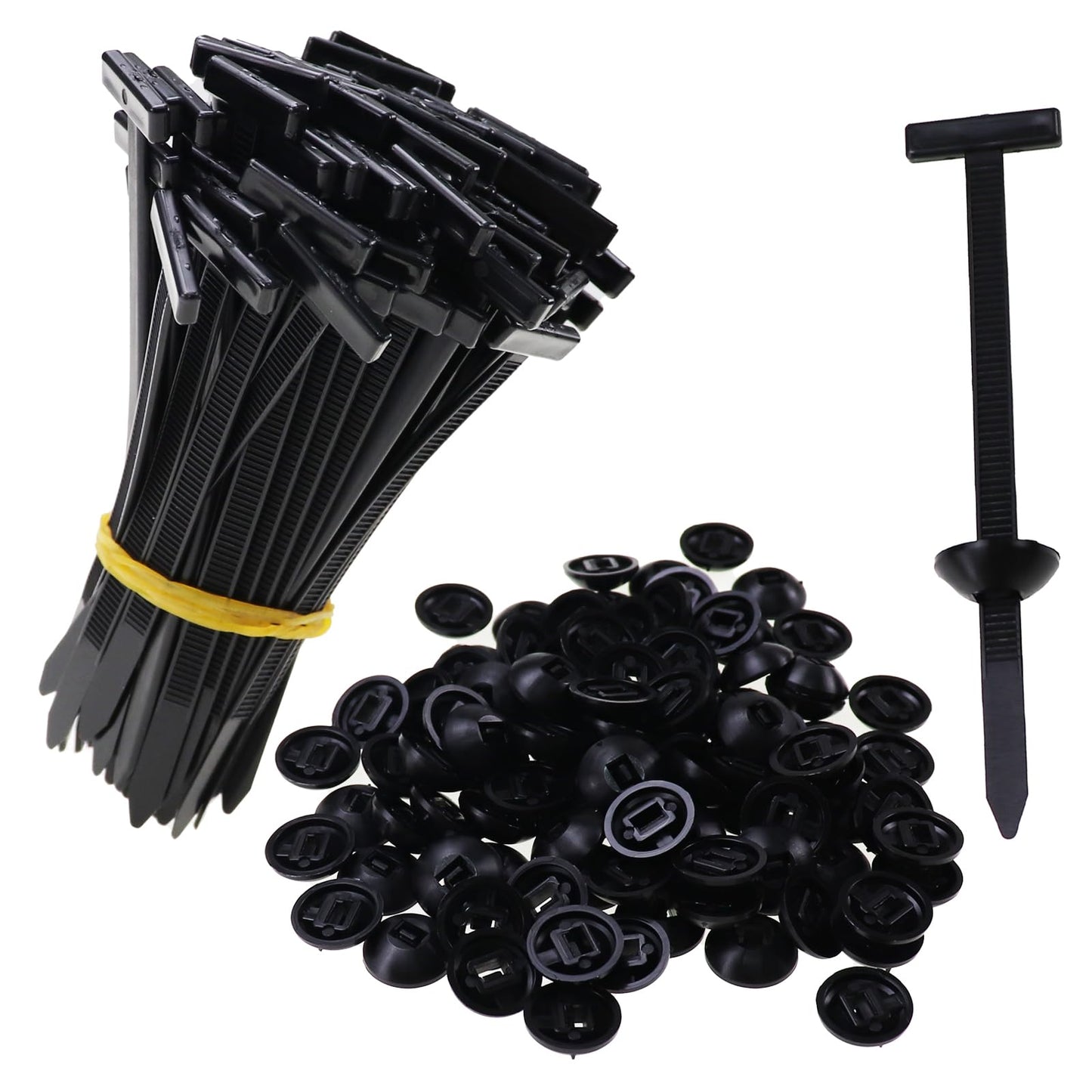 Nihfien 100 Pcs Upgraded Nylon Universal Cable Tie Buckle, Heavy Duty Self-Locking Rivet Zip Ties, Multifunctional Cable Tie Buckle for Car Daily