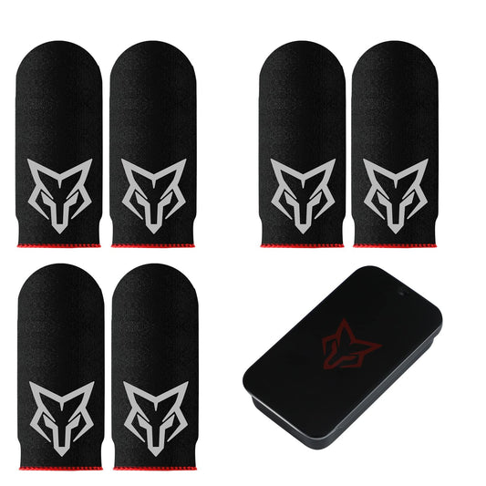 Mobile Phone Game Finger Sleeves [6pcs], Anti-Sweat Breathable,Gaming Sleeve,Thumbs Finger Gloves Cover Sleeve for League of Legend, PUBG, Rules