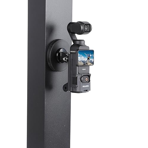 PellKing DJI Osmo Pocket 3 Magnetic Mount Kit - Magnetic Suction Stand + Pocket 3 Extension Adapter Cage with Cold Shoe Accessories