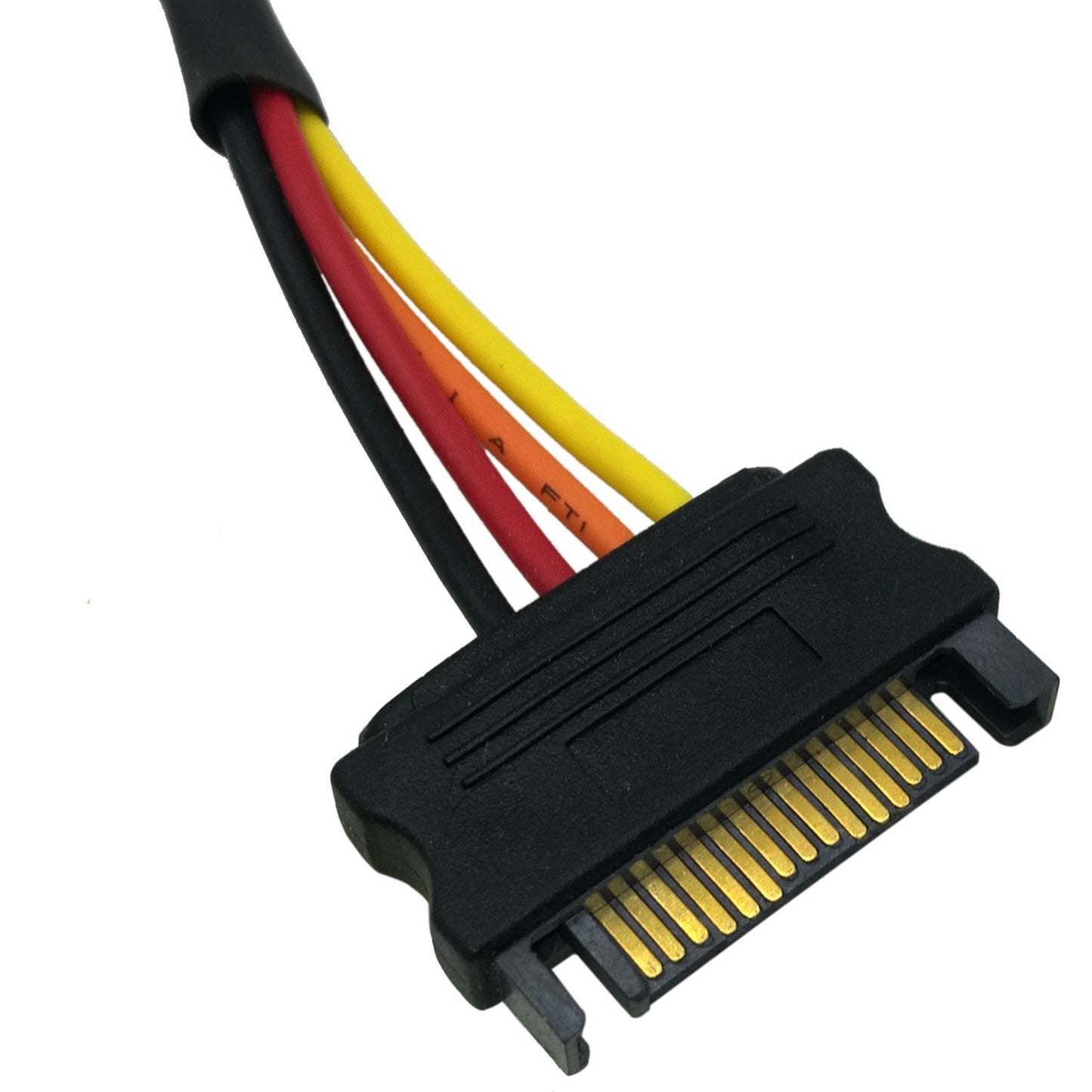 COMeap 15 Pin SATA Power Extension Cable, M/F Serial ATA HDD Hard Drive Adapter Sleeved 24-inch(60CM)