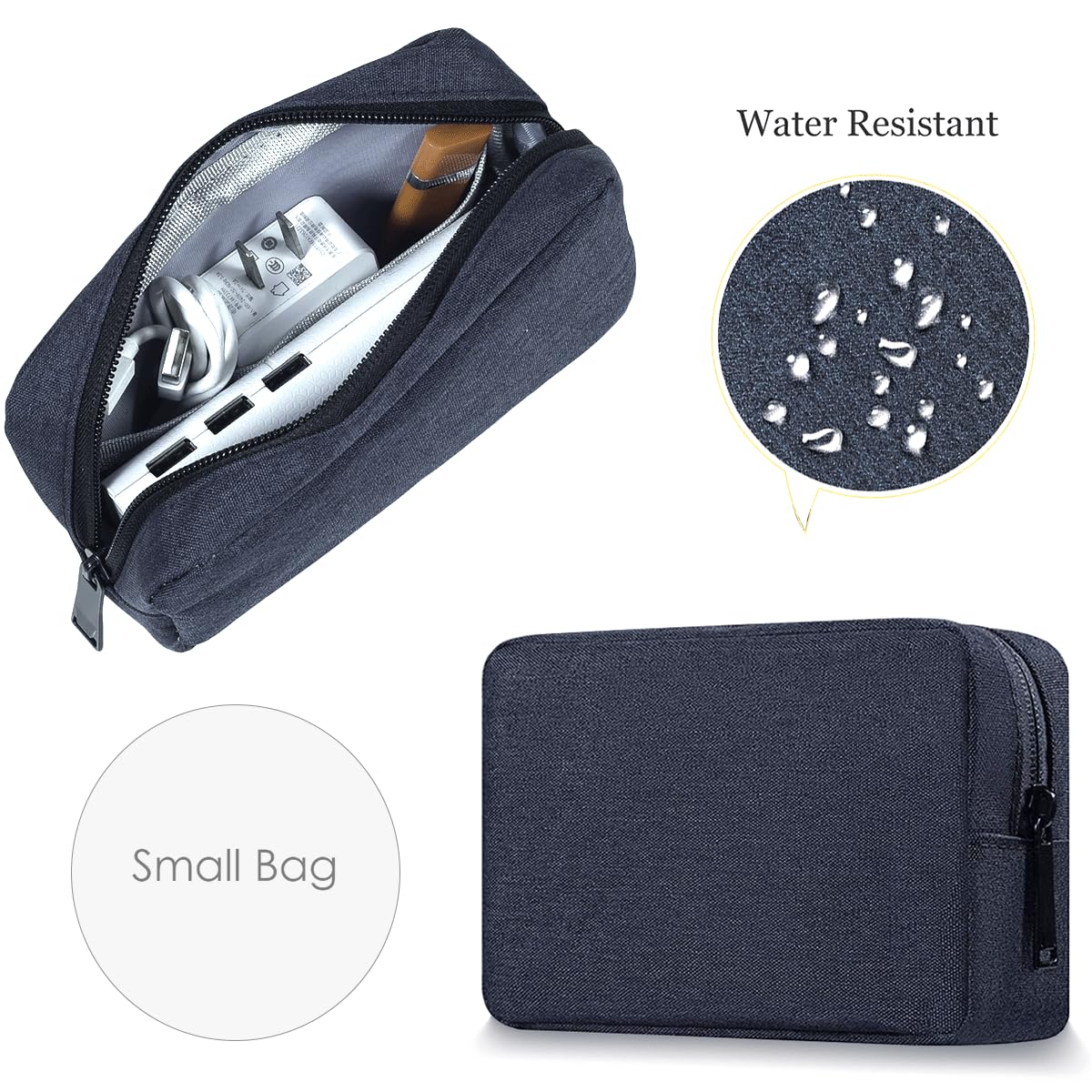 CAAORDKSO Electronic Organizer Accessory Pouch, Travel Electronic Accessories Storage Case Cable Organizer Bag for MacBook Charger, Power Bank, Hard