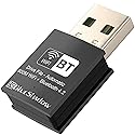 Blueshadow Mini 2-in-1 USB WiFi Bluetooth Adapter AC600-2.4G/5G Dual Band Wireless Network Adapter for Desktop PC, Bluetooth 4.2, WPA3 Network