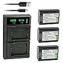 Kastar 3-Pack Battery and LTD2 USB Charger Replacement for Sony HDR-CX350, HDR-CX360, HDR-CX370, HDR-CX380, HDR-CX390, HDR-CX400, HDR-CX410
