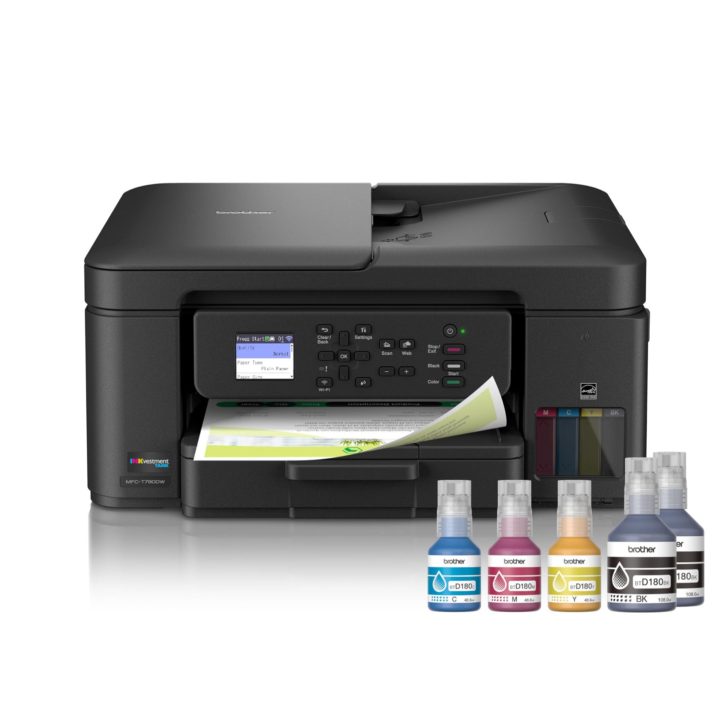 Brother INKvestment Tank 780 Wireless Color Inkjet All-in-One Printer with Duplex Printing | Includes up to 3 Years of Ink in-Box(1) and a 3-Year