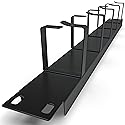 Cable Management Panel - 1U Wire Manager with 5 D-Ring Hooks Horizontal Rackmount for 19" Server Rack Network Cabinet - Tupavco TP1714
