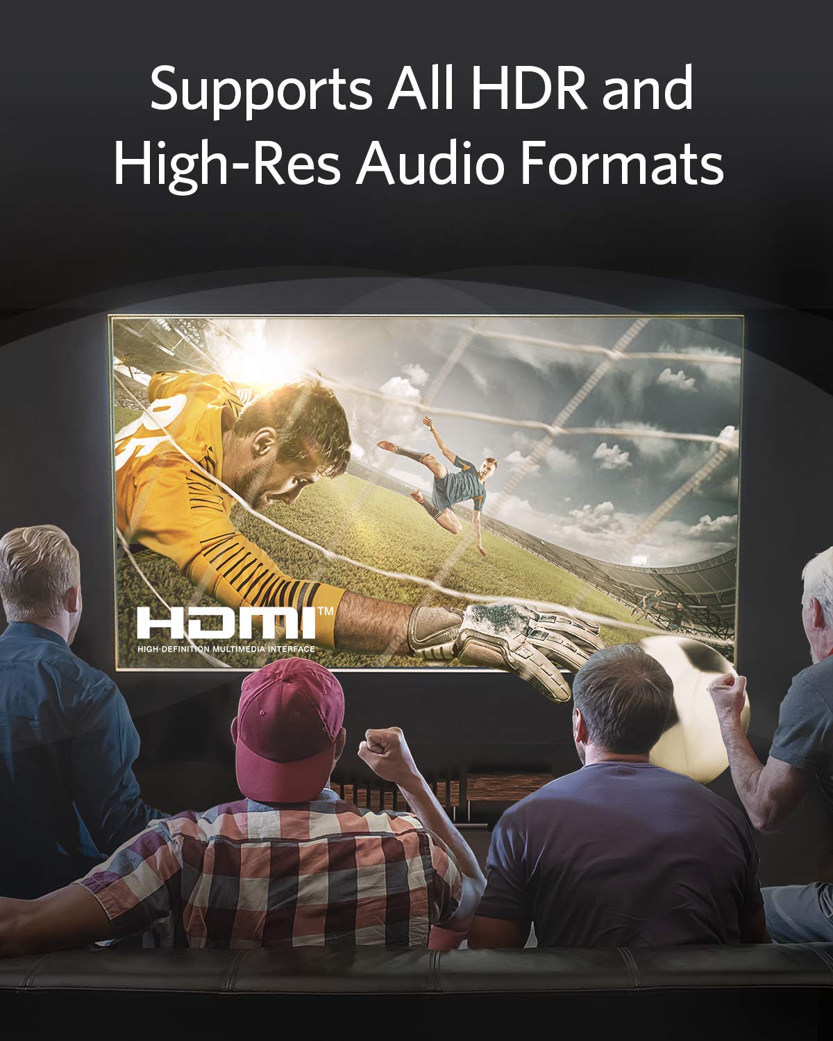 Anker HDMI Cable 8K@60Hz, 6.6FT Ultra High Speed 4K@120Hz 48Gbps Ultra HD, HDMI Cable Support Dynamic HDR,eARC,Dolby Atmos,Compatible with PlayStation