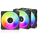 ARCTIC P12 Pro Reverse A-RGB - 3 Pack - 120 mm Premium Fan with Reverse Airflow, PWM Fan with Y Cable Splitter, 500-3000 RPM, 0 RPM <5% PWM, 5V