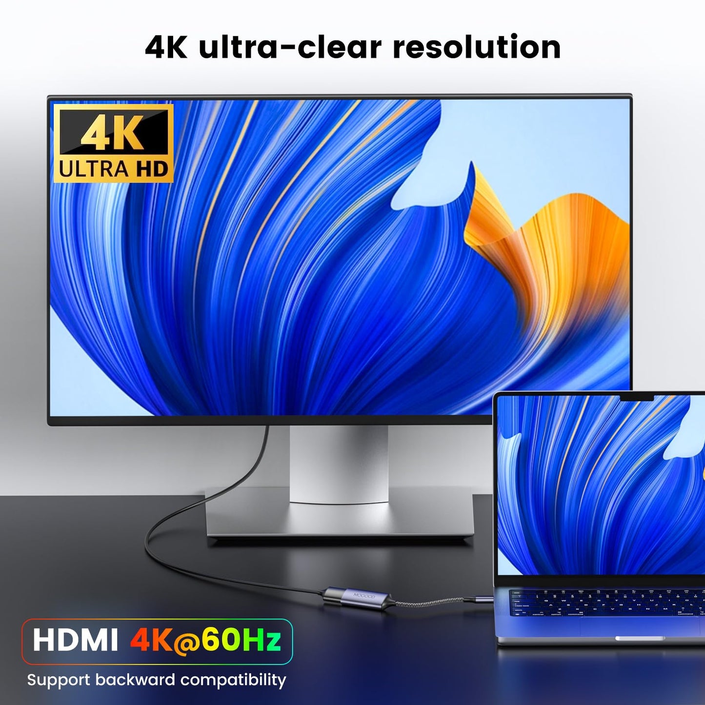 MOGOOD USB C to HDMI Adapter 4K@60Hz