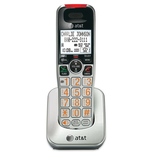 AT&T CRL80112 Accessory Cordless Handset, Black/Silver | Requires CRL81112, CRL81212, CRL82112, CRL82212, or CRL82312 to Operate