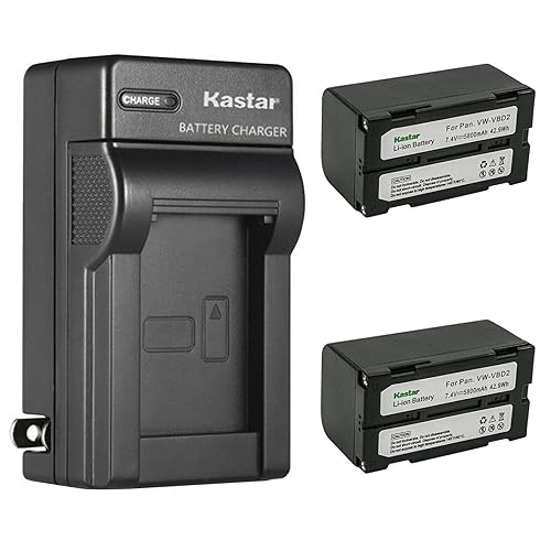 Kastar 2-Pack Battery and AC Wall Charger Replacement for Hitachi VM-BPL13, VM-BPL13A, VM-BPL13J, VM-BPL27, VM-BPL27A, VM-BPL30, VM-BPL60 Battery