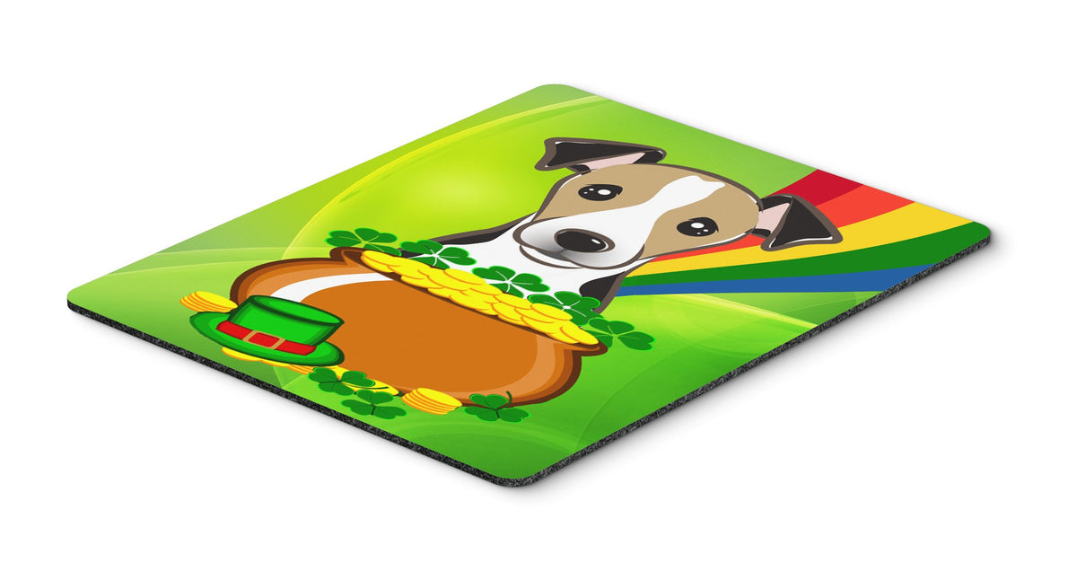 Caroline's Treasures BB2005MP Jack Russell Terrier St. Patrick's Day Mouse Pad, Hot Pad or Trivet for Home Office Gaming Working Computers Laptop