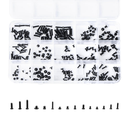 QTEATAK 300Pcs Black Laptop Notebook Computer Replacement Screws Kit for Lenovo Toshiba Gateway Samsung HP IBM Dell Sony Acer Asus SSD Hard Disk SATA