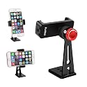 Ruittos Phone Holder for Tripod, Metal Cellphone Tripod Adapter 360 Degree Rotation Vertical Video Smartphone Bracket Clip Compatible with iPhone X XS