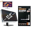 Tecgear Privacy Screen Filter 27 Inch Anti Spy Monitor Filter | Anti Glare Blue Light Blocking Screen Protector | 60 Degree Viewing Angle Computer