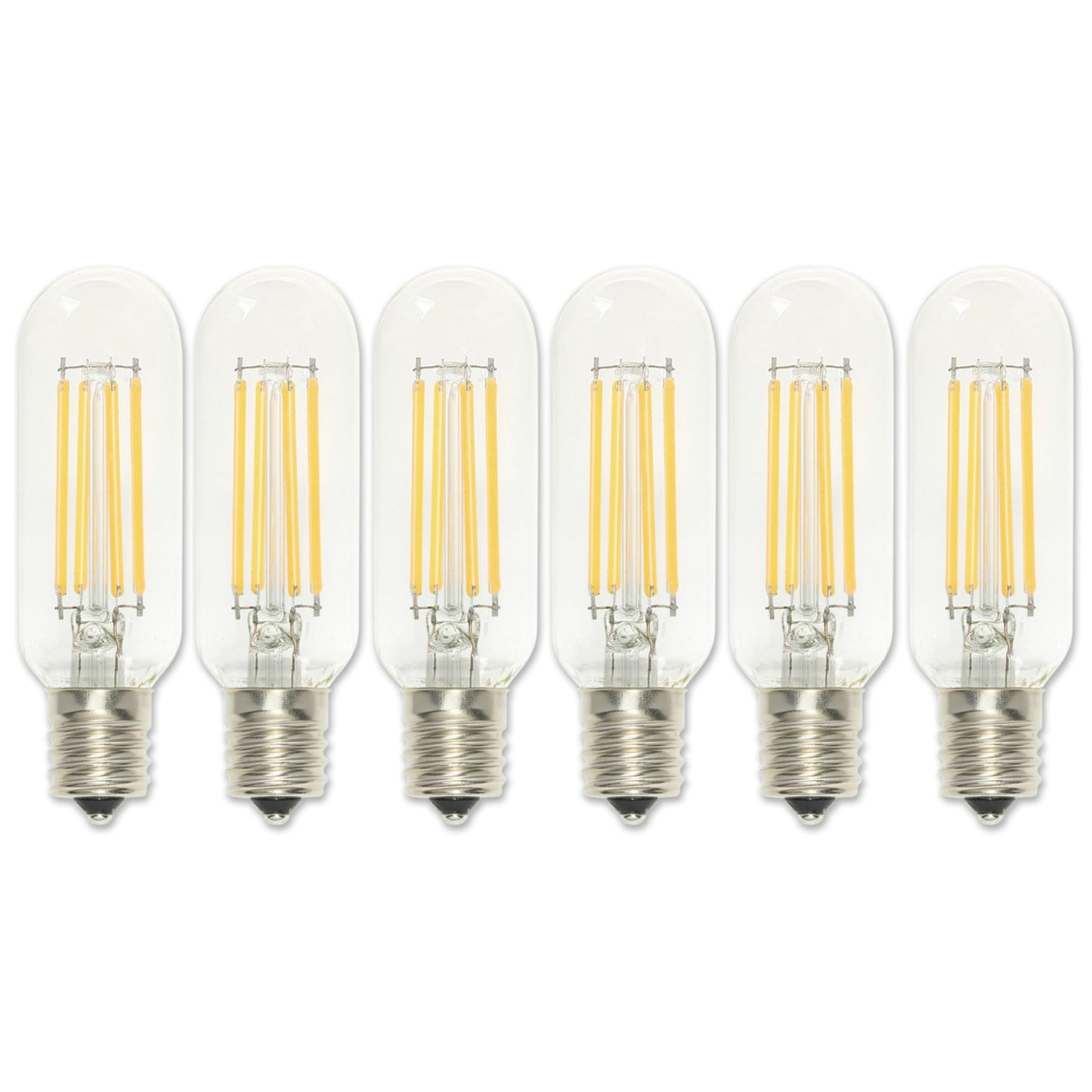 Westinghouse Lighting 5336020 5 Watt (60 Watt Equivalent) T8 Dimmable Clear Filament LED Light Bulb, Intermediate Base, 6 Pack