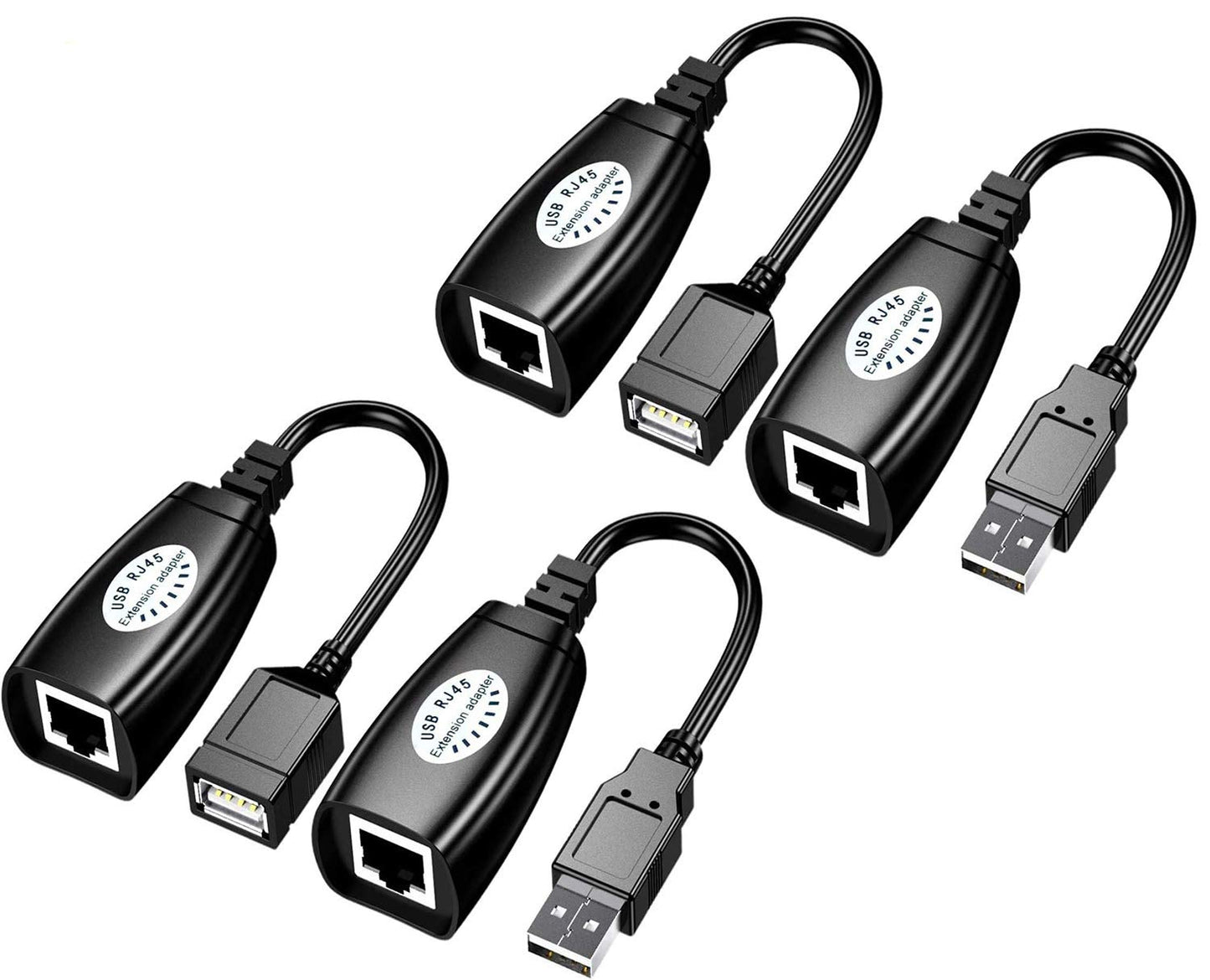 USB Over Cat6?SNLLMZI USB RJ45 Extender Over Cat5/Cat5e/Cat6/Cat7/Cat8 Cable Extension Cable Connector Adapter - 2 Pairs