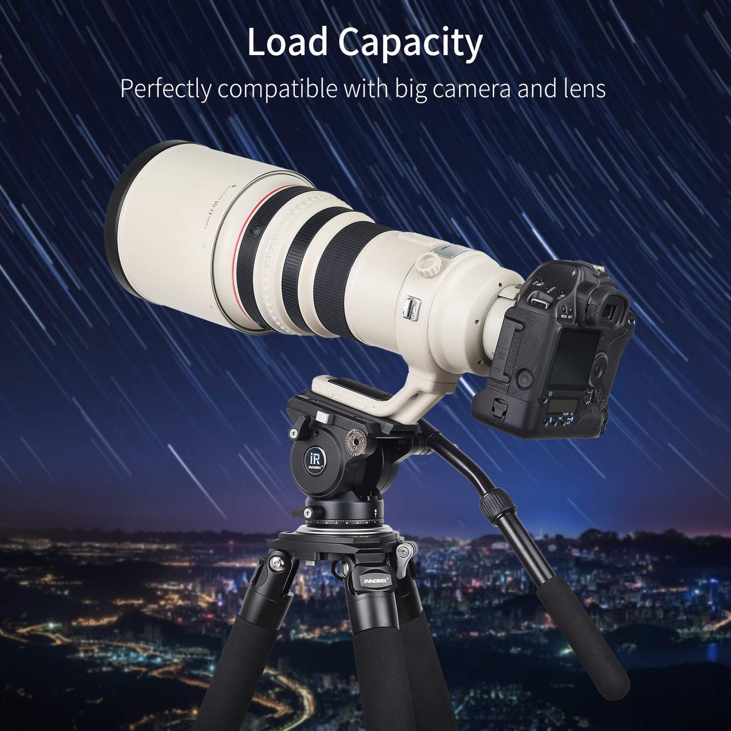 Video Fluid Head Tripod Drag Pan Head INNOREL H90 CNC All Metal Panoramic Tripod Head for DSLR Cameras Camcorders Tripod Monopod with 3/8" 1/4"