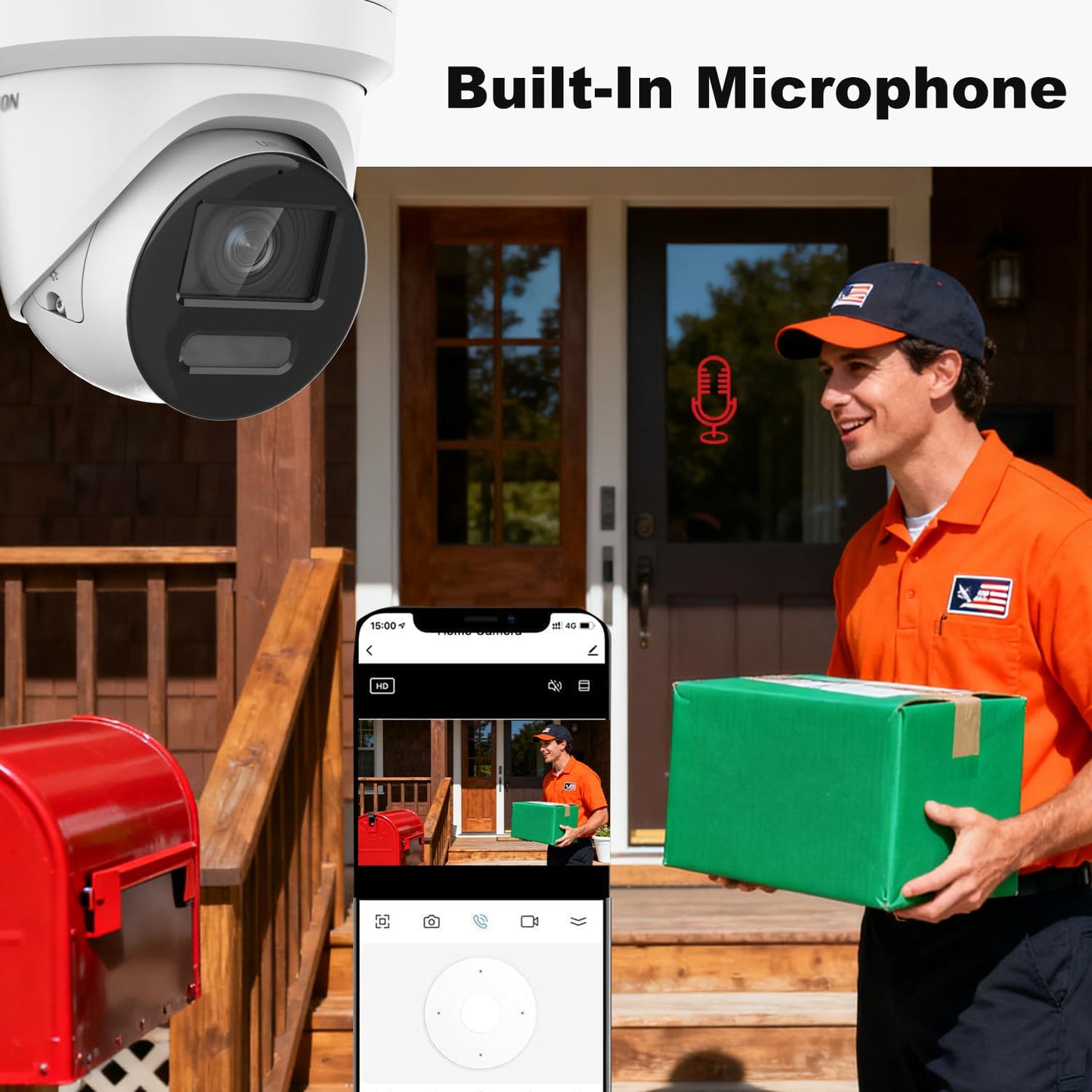 VisiSecure 4K 8MP Color-Vu Hik PoE IP Camera DS-2CD2387G2-LU, Color Night Vision, 130dB WDR, Human/Vehicle Detection, IP67 Weatherproof, 24/7