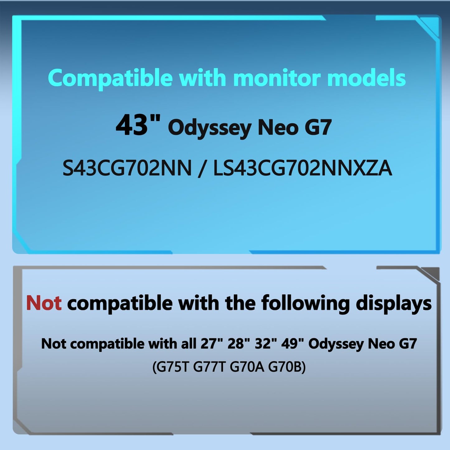 43" M7 Mount Adapter Compatible with Samsung 43" M7? M70F?, Odyssey Neo G7 Series 4K Monitor (Fits 2023 LS43FM702UNXZA, S43CG702NN,) (Black)