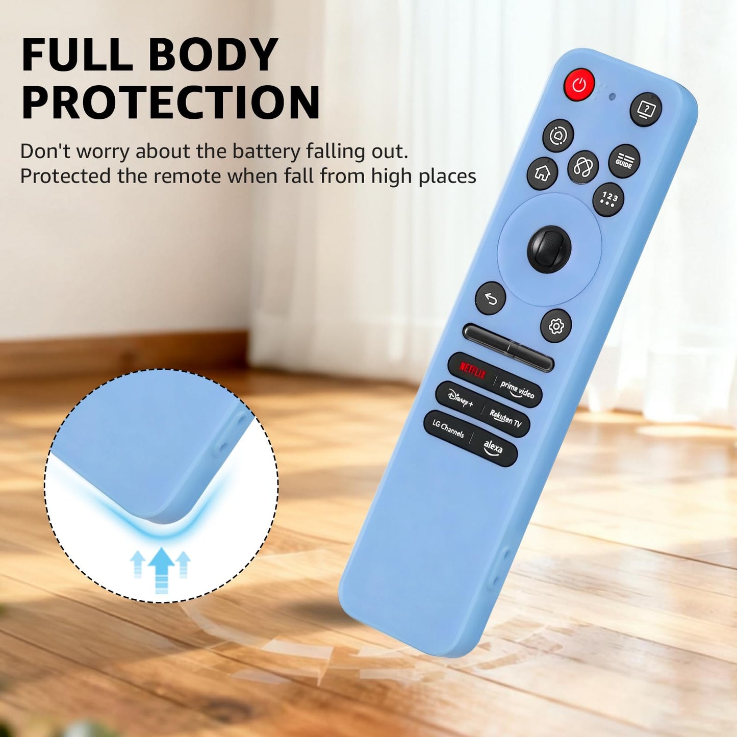 [2-Pack] Climberer Remote Cover for LG Magic Remote - Protective Silicone Case Compatible with 2025 LG OLED TV Series, Anti-Slip Design, Fits MR25GA