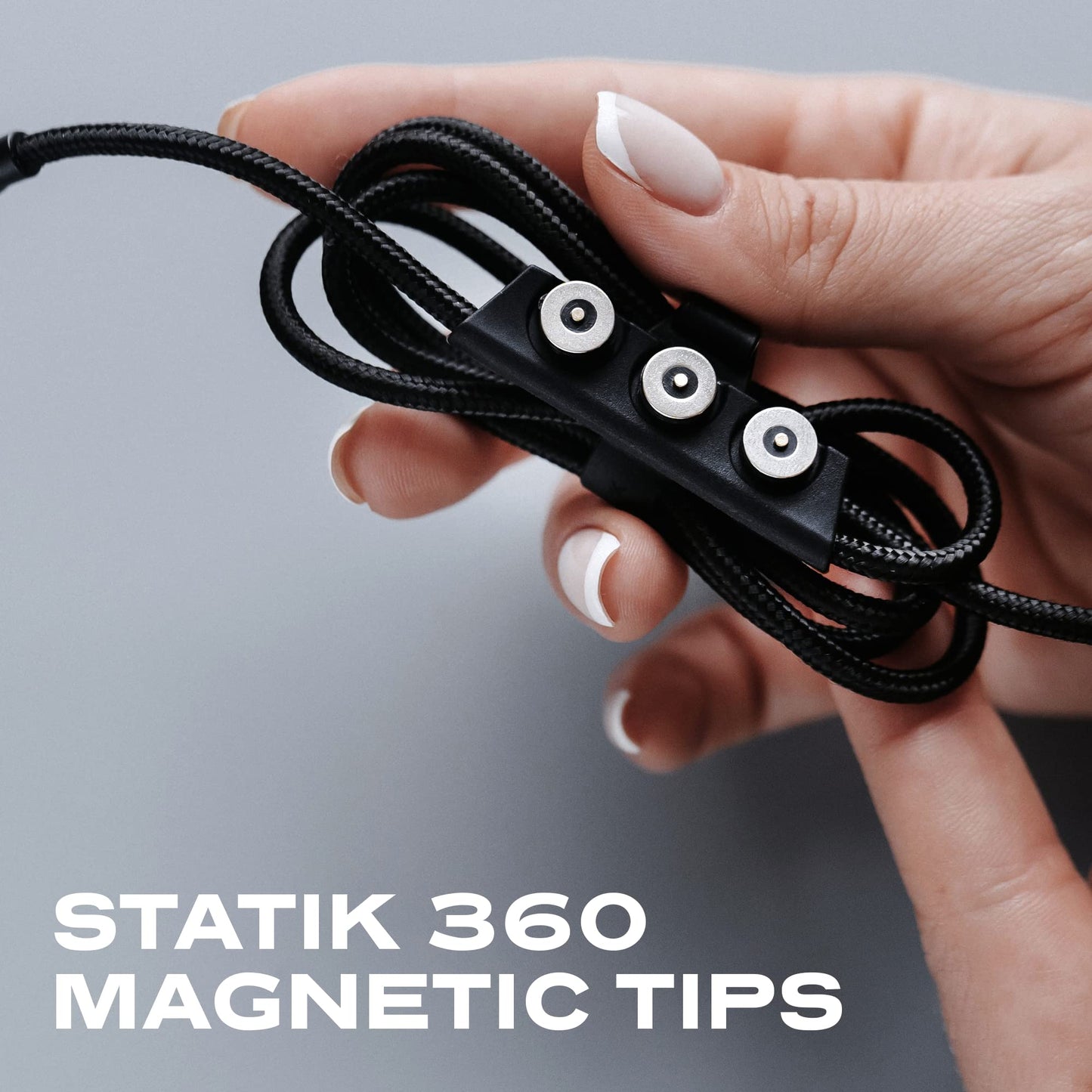 Statik USB-C Magnetic Connector for Magnetic Charging Cable - 3-Pack USB-C Adapter for Cable Charger - Easily Snaps Into Place, Compatible with All