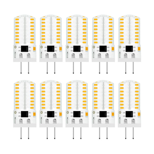 TZHILAN G4 LED Bulb Dimmable 110V 120V 2.6W 280 Lumens 64pcs Silicone Lamp Equivalent to 20W Halogen Bulb Replacement Warm White 2700K-3000K G4 Light