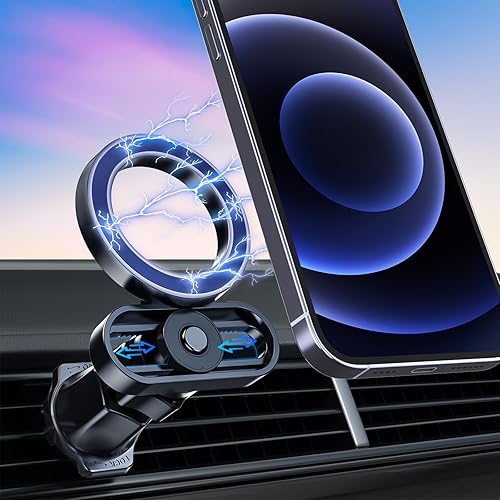 Mag safe Car Mount, Phone Holders for Your Car, [Strongest Magnets][Unlimited Angles]Magnetic Car Phone Holder Vent, Car Accessories for iPhone 16 15