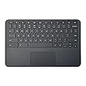 lenboes Laptop Palmrest Upper Case Top Cover with US Keyboard Touchpad Assembly Replacement for HP Chromebook 11 11A G8 EE TPN-Q232 L90338-001 Gray