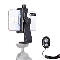 Phone Tripod Mount, 2X Phone Holder for Tripod Adapter with 2xPhone Camera Remote Controller, Phone Clip Holder Compatible with iPhone HTC