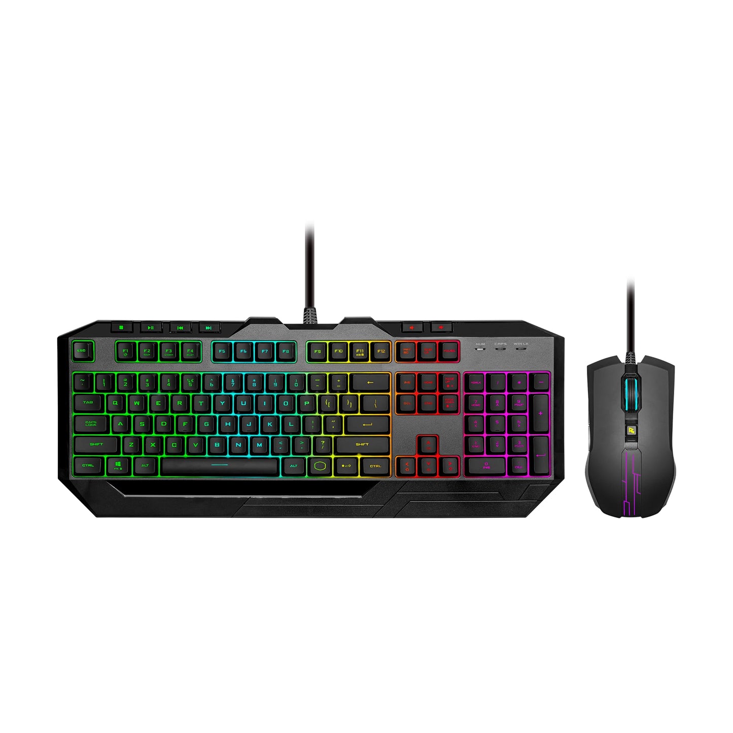 Cooler Master Devastator 3 RGB Gaming Keyboard | Mouse Combo, 6-Zone RGB Keyboard, 26-Key Rollover, Ambidextrous Mouse, 5-Zone RGB Mouse, Optical