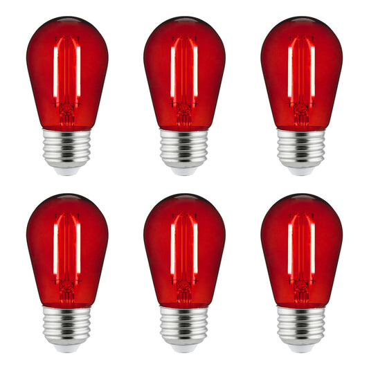 Sunlite LED S14 String Light Bulb, 2 Watts (25W Equivalent), Medium E26 Base, Party Decoration, Holiday Lighting, Transparent, Dimmable, UL Listed