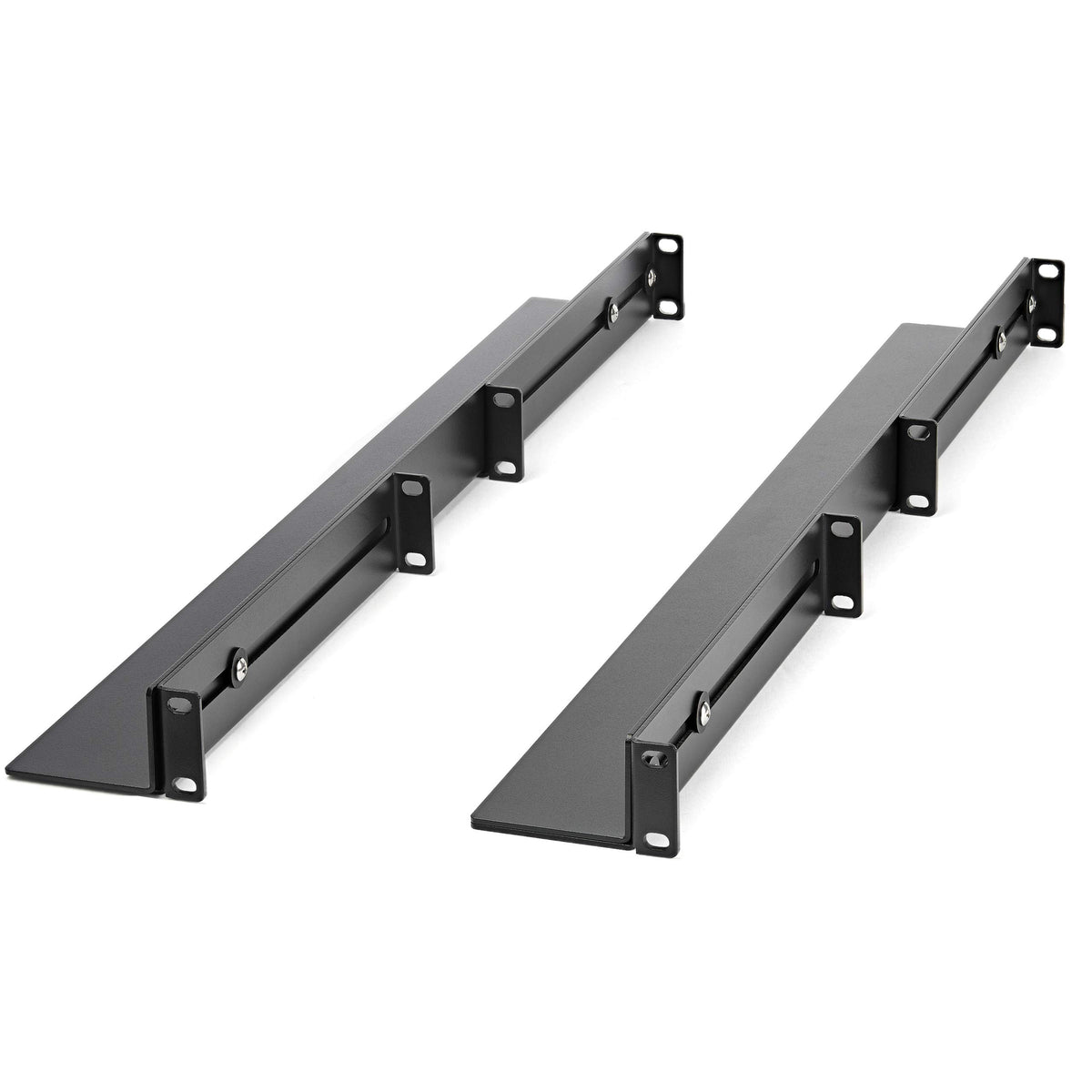 StarTech 1U 4-Post Rack Rails, 19in, 24-36in, 200lb/90kg, Cold-Rolled Steel, Black