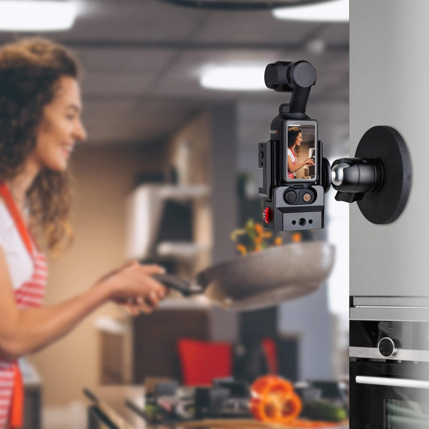 Max Load 4kg / 8.8lb Magnetic Car Mount, with Metal Camera Ball Head for Action 6, OSMO Pocket 3, Insta360 Cameras