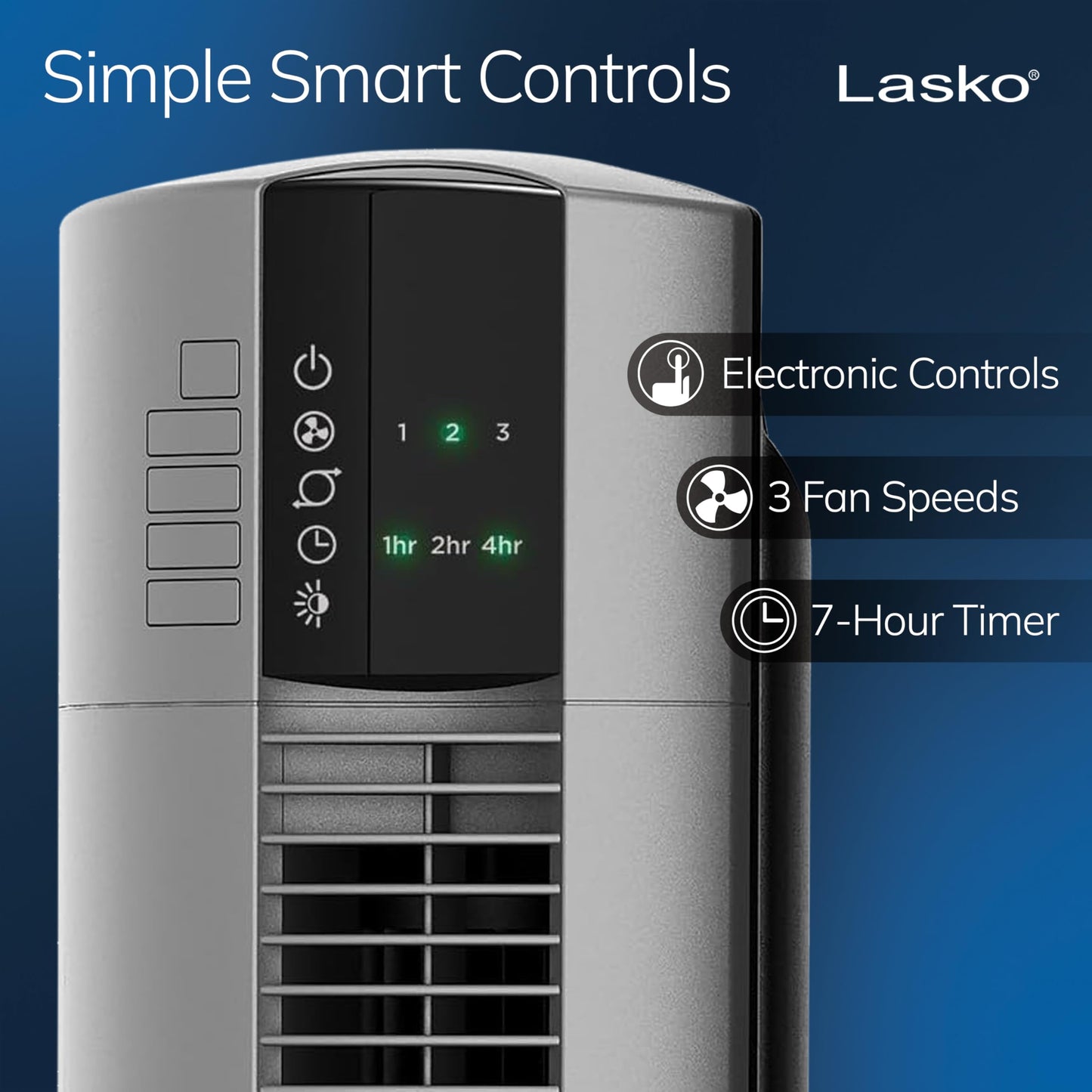Lasko Oscillating Tower Fan with Remote - 48" - T48314 - Gray