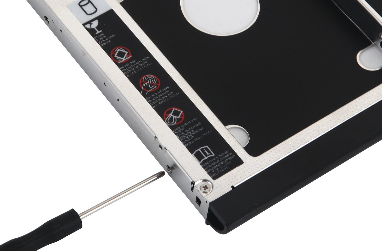 DY-tech 2nd HDD SSD Hard Drive Caddy for HP ProBook 6440b 6445b 6450b 6455b 6550b 6555b with Faceplate Bezel + Mounting Bracket