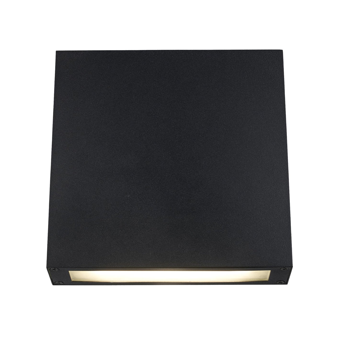 TRANS GLOBE LED-51580 BK I Celestia Collection 8 Inch LED 3000K Outdoor Wall Mount - Black Finish with Frosted Glass I Modern Contemporary Fixture I