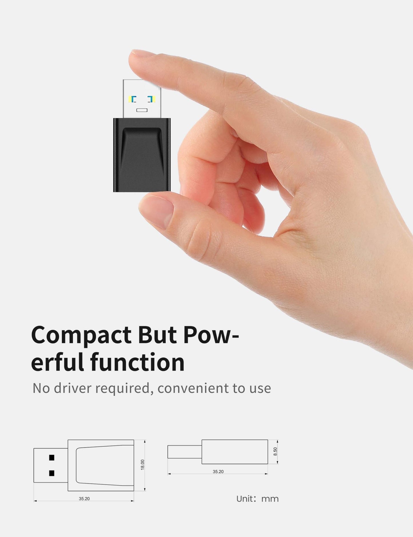 【2 Pack】USB to USB C Adapter, All-in-one high-speed conversion, USBA male to USB-C female 3.1 adapter, double-sided blind plugging, 10Gbps fast…