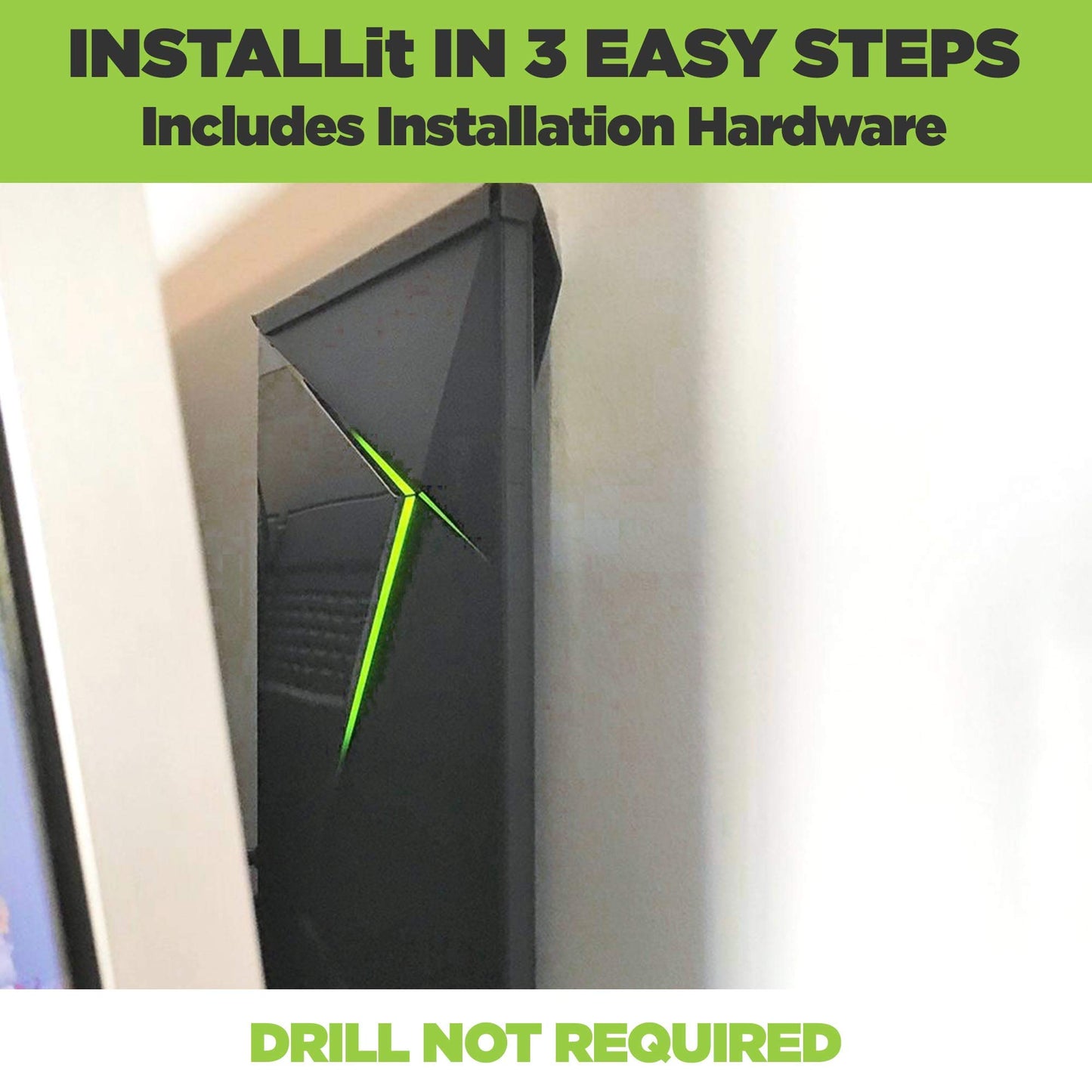 HIDEit Mounts Shield2 Wall Mount for NVIDIA Shield TV Pro - American Company, Black Steel Wall Mount Compatible with NVIDIA Shield TV Pro (2017)