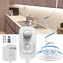 Motion Sensor Led Light Strip - with UL FCC Plug Adapter, Multi-Functional Controller, Dimmer, Timer, Under Cabinet Lights for Indoor Kitchen Stair