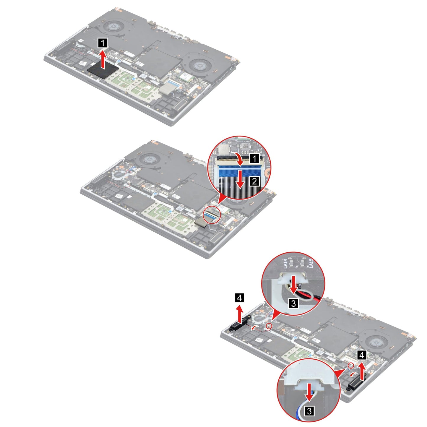 Deal4GO Internal Speaker Assembly 5SB1B83129 PK23000XBC1 Replacement for Lenovo Legion 7-16ITHg6 7-16ACHg6 R9000K Y9000K 2021