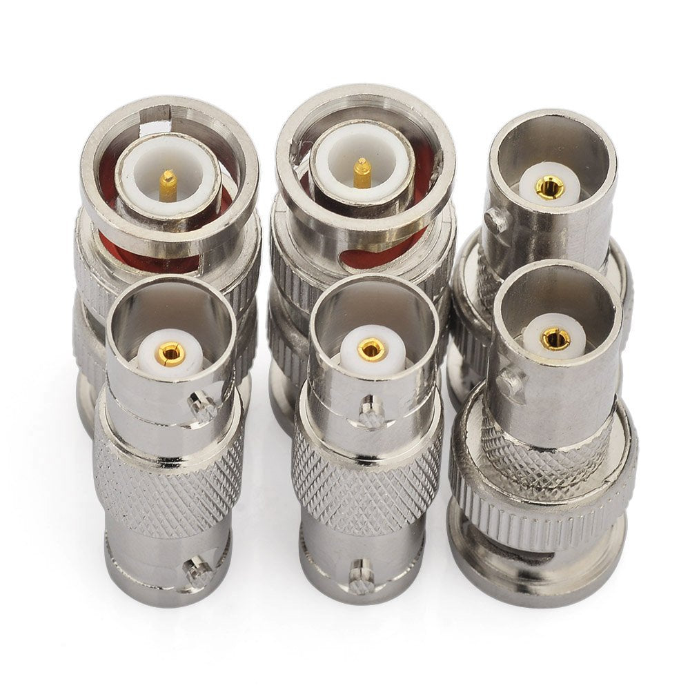 Superbat BNC Adapter Kit BNC Male/Female to Male/Female RF Coax Coaxial Connector Kit 6 Pcs