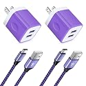 Phone Charger Plug for Samsung Galaxy S26 S26+ S26 Ultra S25 S24 M17e F70e A07 Z Trifold, Google Pixel 10a 10 Pro 10 9 8, 2 Dual Wall Charger Block