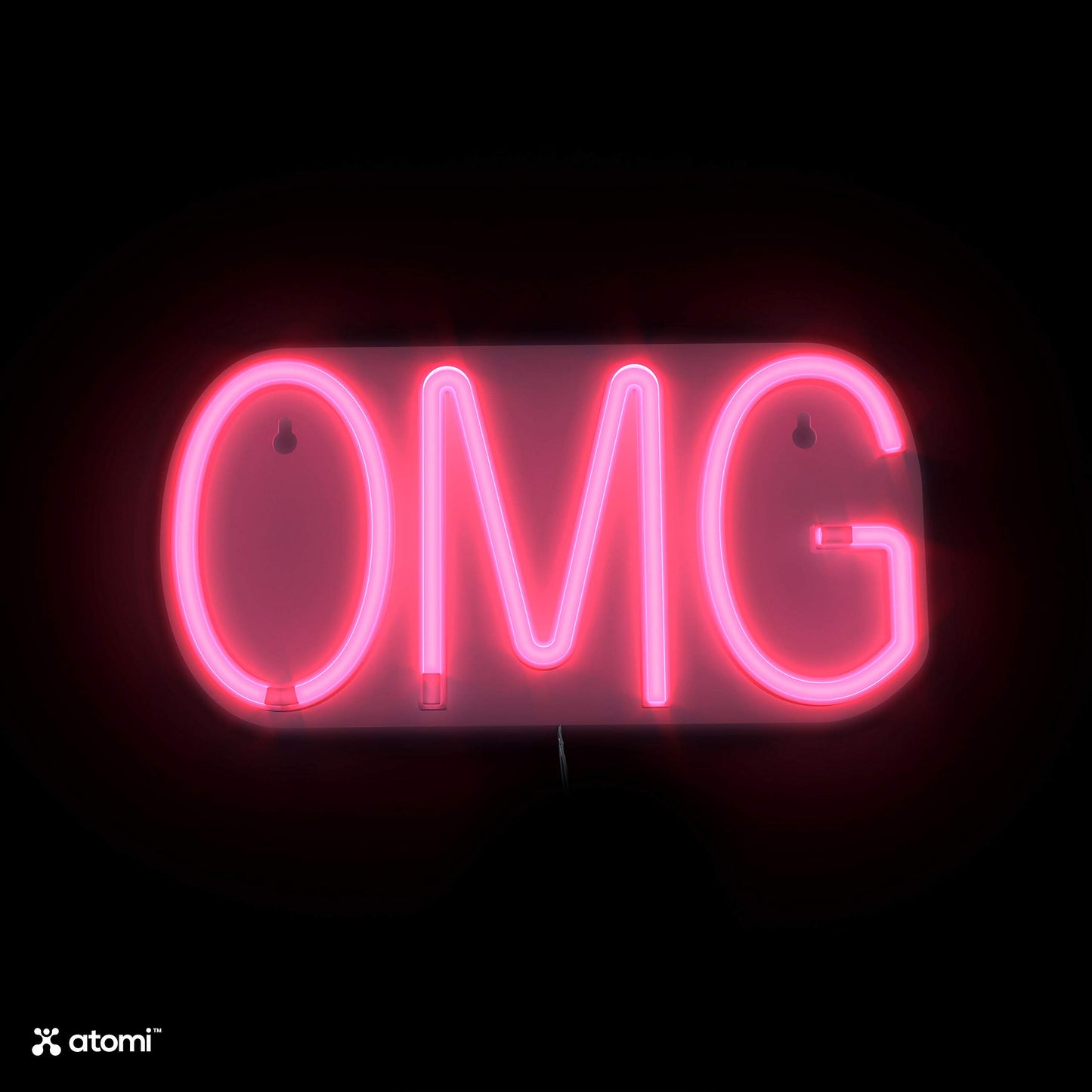 Atomi Smart Neon LED Light I Decorative Wall Art for Bedrooms, Bars & DIY Designs I USB Powered, 10 ft Cord - OMG - Pink